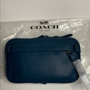 Coach Teal Leather Belt Bag